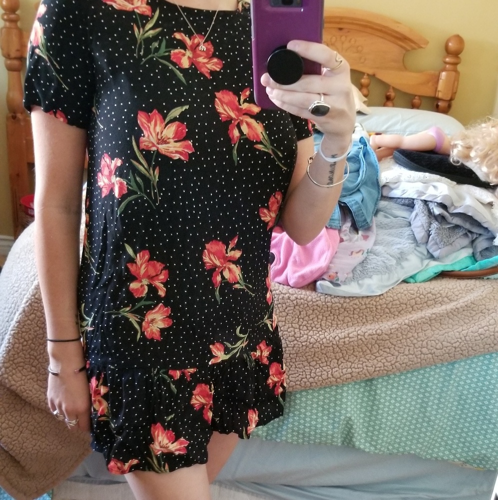Forever 21 Polka Dot and Floral Dress